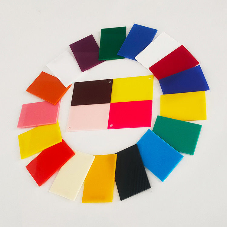 Colorful Cast Acrylic Sheet Custom Cut With Mitsubishi / Lucite Raw Materials
