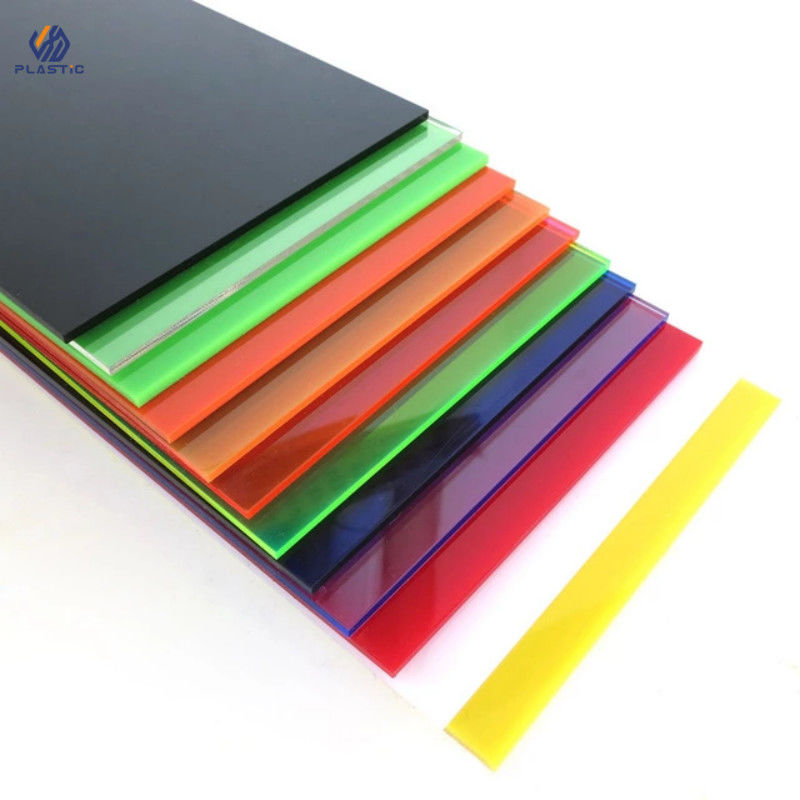 Cast Plastic Colored Clear Acrylic Sheets Weather Resistance Customized Size