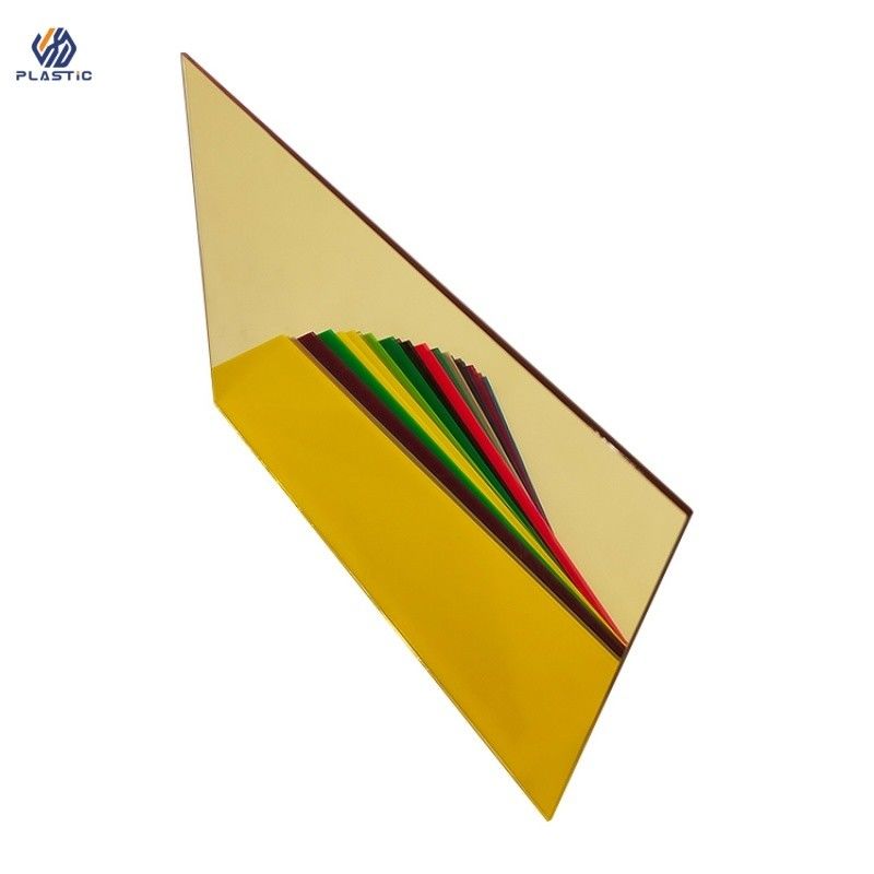 Gold Mirror Acrylic Sheet 4ft X 8ft Size Perspex Mirror Panels OEM