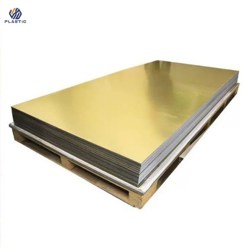 Gold Mirror Acrylic Sheet 4ft X 8ft Size Perspex Mirror Panels OEM