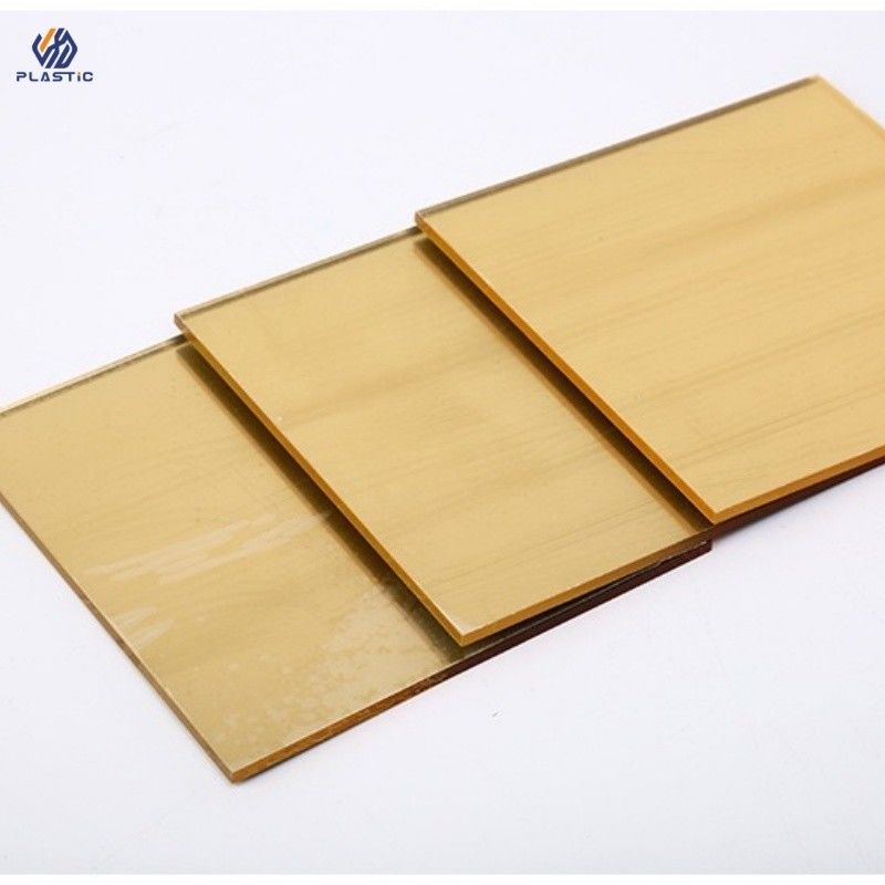 Gold Mirror Acrylic Sheet 4ft X 8ft Size Perspex Mirror Panels OEM