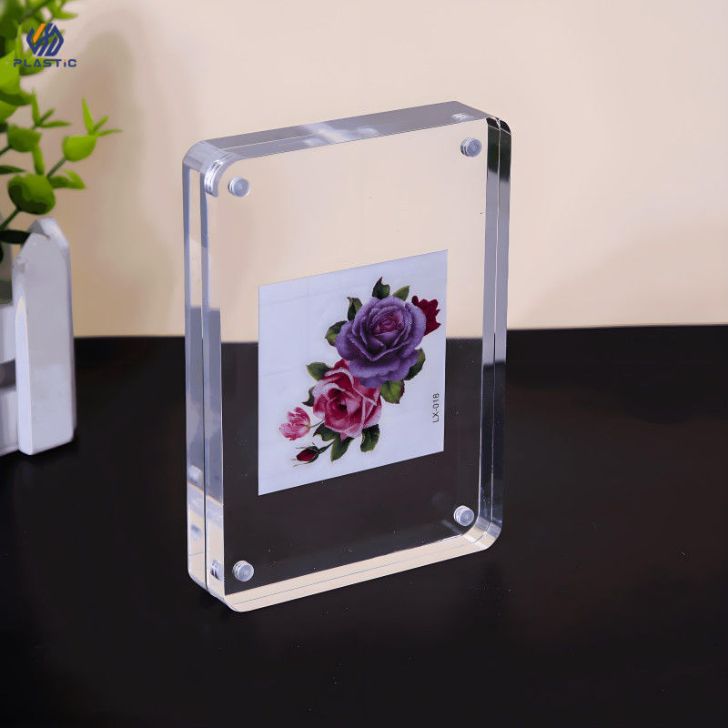 5x7inch Transparent Acrylic Photo Frame UV Resistant Customized Color