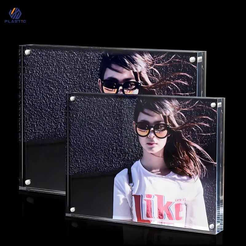 5x7inch Transparent Acrylic Photo Frame UV Resistant Customized Color