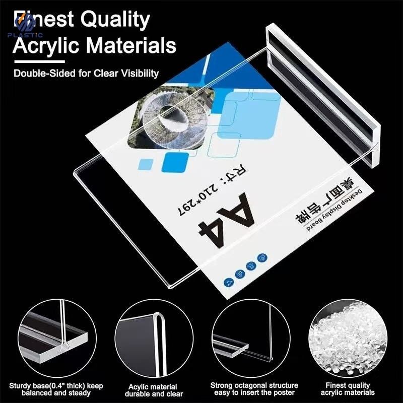 T-Style Or L-Style Double-sided Acrylic Sign Holder Display Your Message Clearly