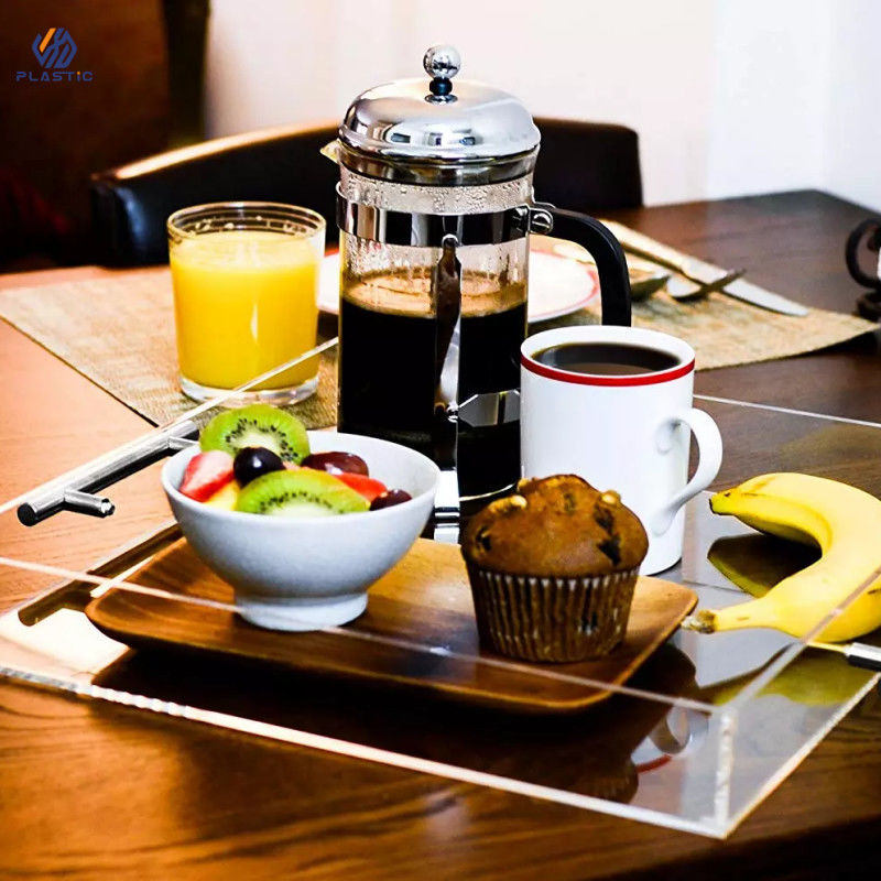 OEM Logo Acrylic Desk Organizer Tray Modern Design Clear Acrylic Organizer Box