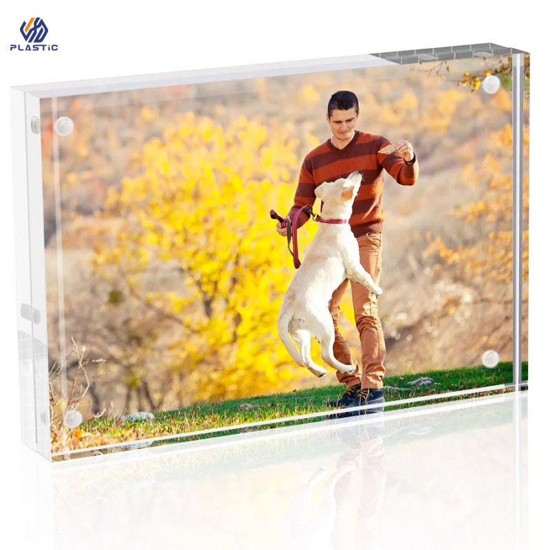 Marco fotográfico acrílico montado en la pared de 10+10 mm de espesor Marco acrílico para decoración del hogar