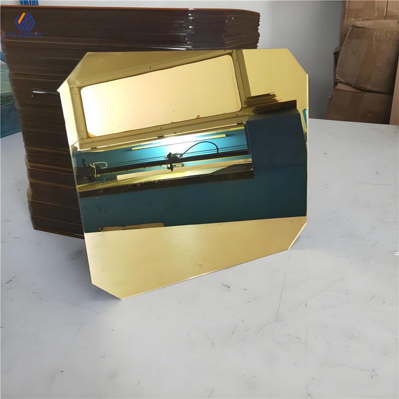 1.2g/cm3 Customizable Gold Acrylic Mirror Sheet For Wall Decorative