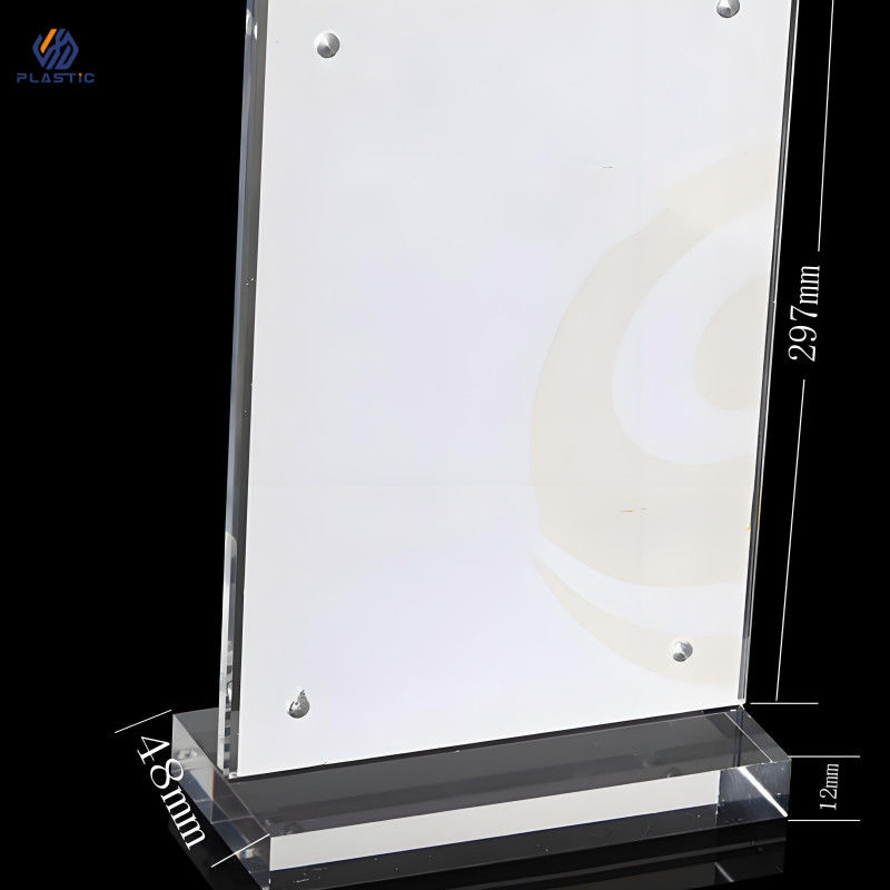 Countertop Transparent Acrylic Sign Holder A3 A4 A5 Size For Advertising Needs