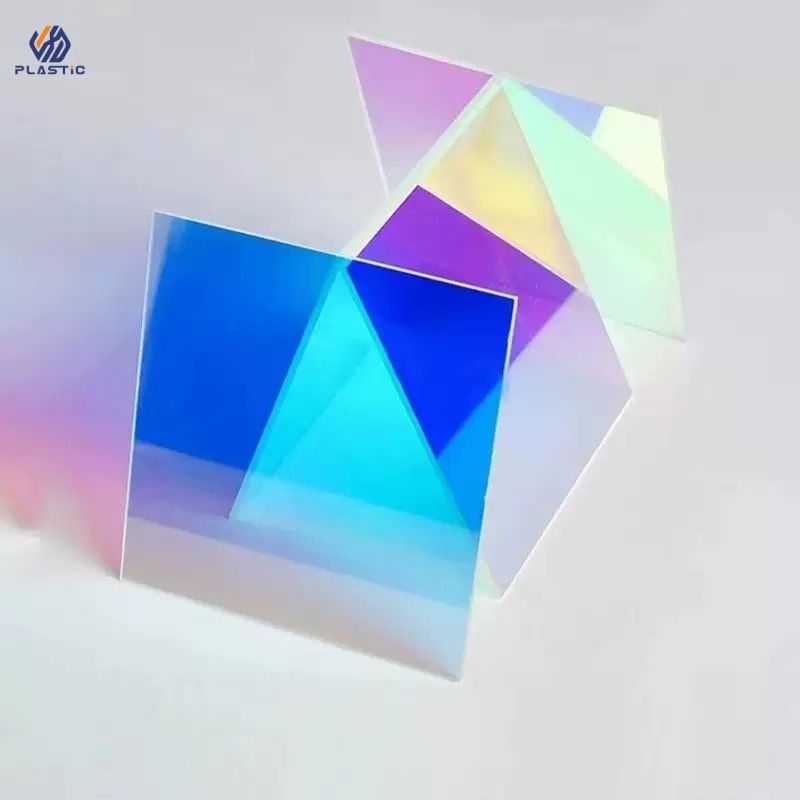 Heat Resistance Rainbow Acrylic Sheet , Rainbow Colors perspex sheet OEM