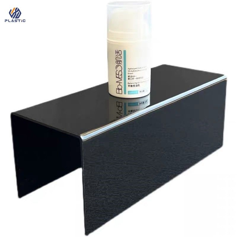 White Or Black Color Acrylic Riser Display Stand Acrylic Display Rack With Logo