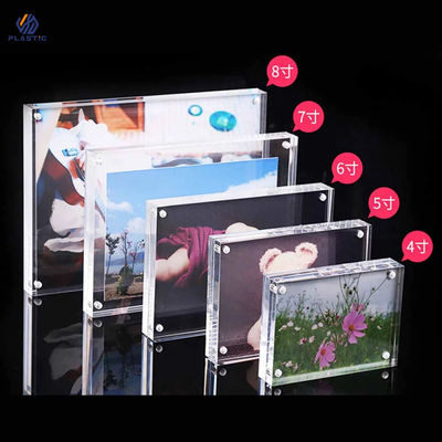 waterproof Transparent Acrylic Photo Frame Acrylic Block Picture Frames berdiri sendiri