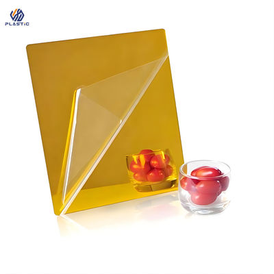 Hình gương tùy chỉnh Rose vàng tấm Acrylic với logo in trên giấy màng