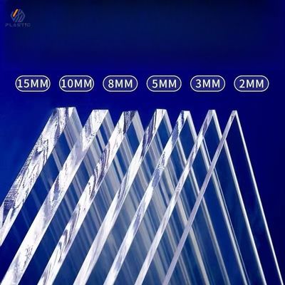 1250x2450mm Lembar Akrilik Jelas High Glossy Finish Proses Produksi Cast
