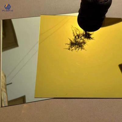 Bức giấy acrylic gương vàng với keo